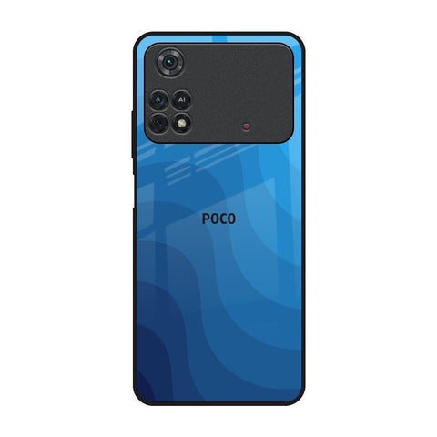 Blue Wave Abstract Glossy Case for Poco M4 Pro