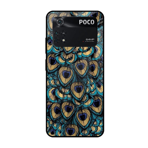 Peacock Feathers Glossy case for Poco M4 Pro