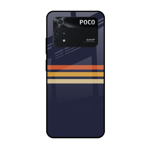 Tricolor Stripes Glossy Case For Poco M4 Pro