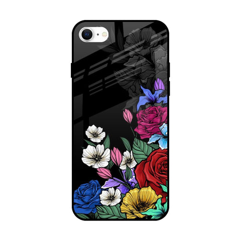 Rose Flower Bunch Art Glossy Case for iPhone SE 2022