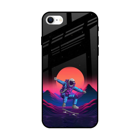 Retro Astronaut Glossy Case for iPhone SE 2022