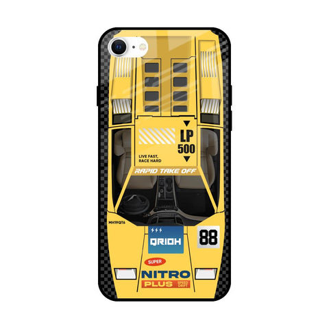 Yellow Racing Car Glossy Case for iPhone SE 2022