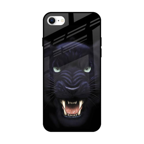 Angry Black Leopard Glossy Case for iPhone SE 2022