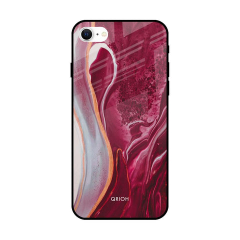 Crimson Ruby Glossy Case for iPhone SE 2022