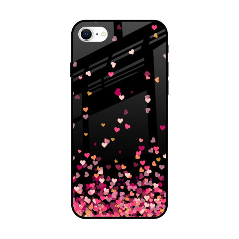 Heart Rain Fall Glossy Case For iPhone SE 2022