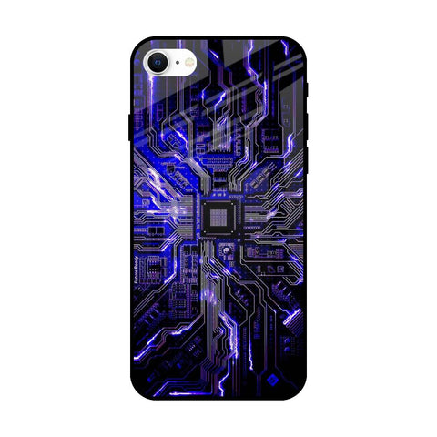 Techno Color Pattern Glossy Case For iPhone SE 2022