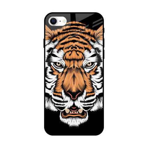 Angry Tiger Glossy Case For iPhone SE 2022