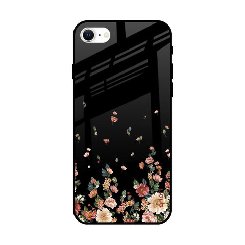 Floating Floral Print Glossy Case for iPhone SE 2022