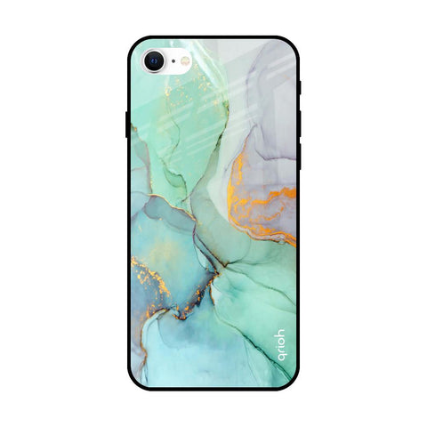 Green Marble Glossy case for iPhone SE 2022