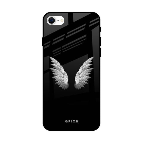 White Angel Wings Glossy Case for iPhone SE 2022
