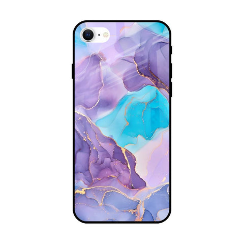 Alcohol ink Marble Glossy Case for iPhone SE 2022