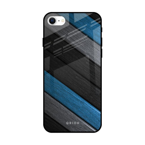 Multicolor Wooden Effect Glossy Case for iPhone SE 2022