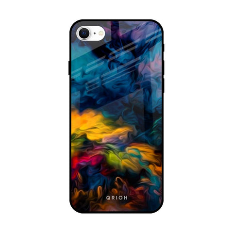 Multicolor Oil Painting Glossy Case for iPhone SE 2022