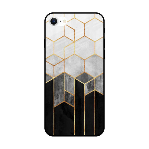 Tricolor Pattern Glossy Case for iPhone SE 2022