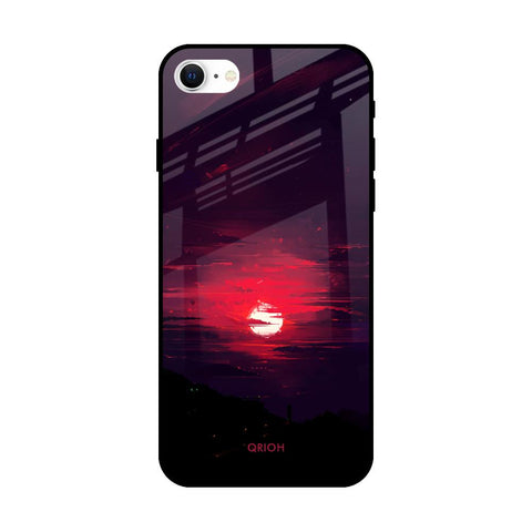 Morning Red Sky Glossy Case For iPhone SE 2022