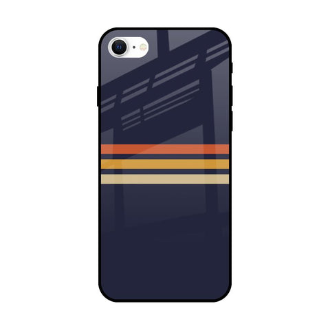 Tricolor Stripes Glossy Case For iPhone SE 2022