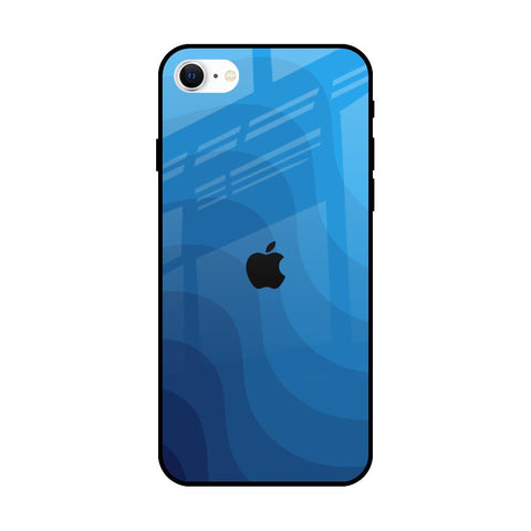 Blue Wave Abstract Glossy Case for iPhone SE 2022