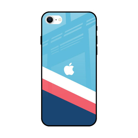 Pink & White Stripes Glossy Case For iPhone SE 2022