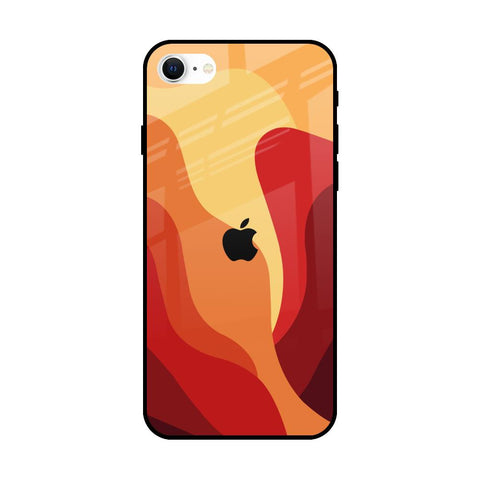 Magma Color Pattern Glossy Case for iPhone SE 2022