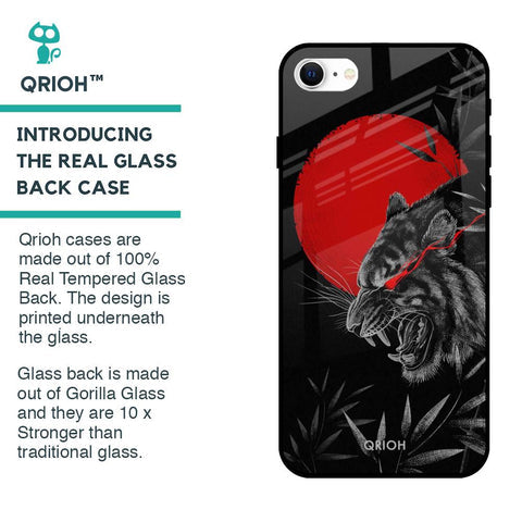 Red Moon Tiger Glossy Case for iPhone SE 2022