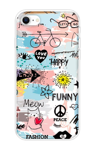 Happy Doodle Soft Cover for iPhone SE 2022