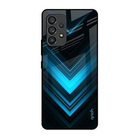 Vertical Blue Arrow Glossy Case For Samsung Galaxy A53 5G