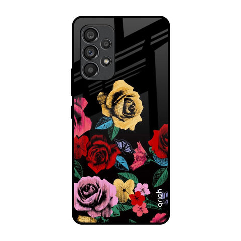 Floral Decorative Glossy Case For Samsung Galaxy A53 5G