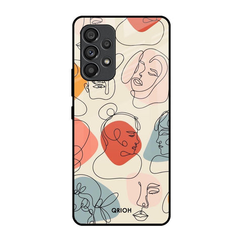 Abstract Faces Glossy Case for Samsung Galaxy A53 5G