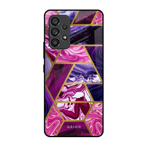 Electroplated Geometric Marble Glossy Case for Samsung Galaxy A53 5G
