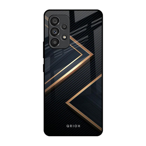 Sleek Golden & Navy Glossy Case for Samsung Galaxy A53 5G