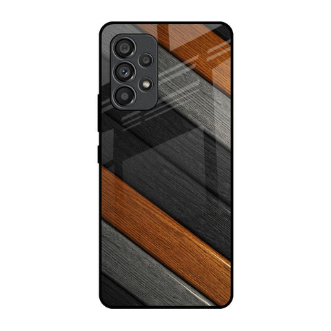 Tri Color Wood Glossy Case for Samsung Galaxy A53 5G