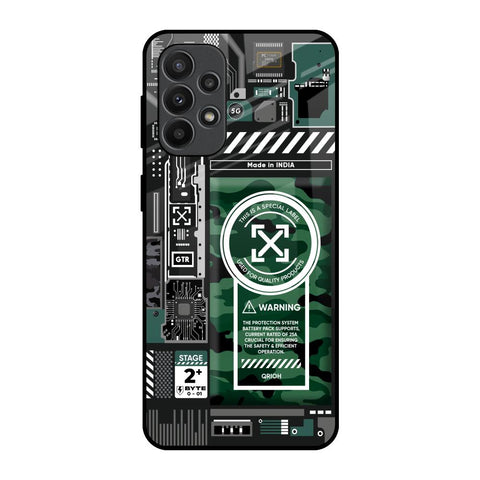 Green Camo Circuit Glossy Case for Samsung Galaxy A23