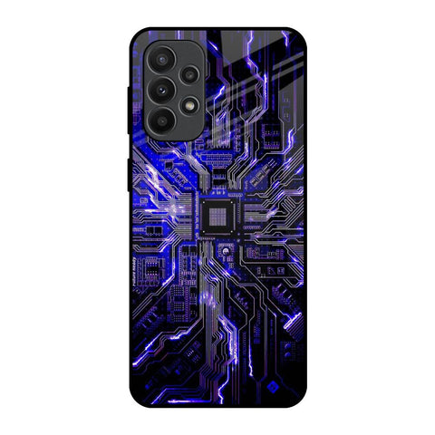 Techno Color Pattern Glossy Case For Samsung Galaxy A23