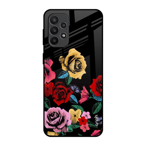 Floral Decorative Glossy Case For Samsung Galaxy A23
