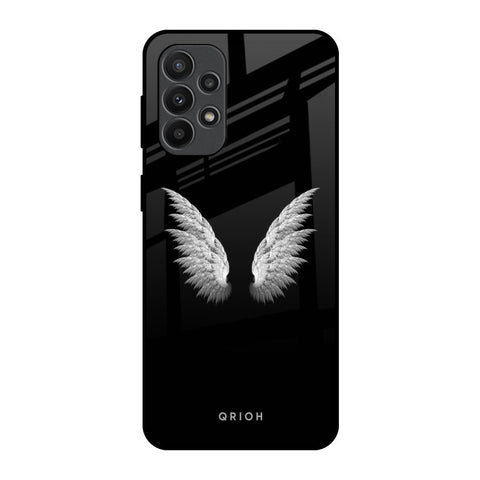 White Angel Wings Glossy Case for Samsung Galaxy A23