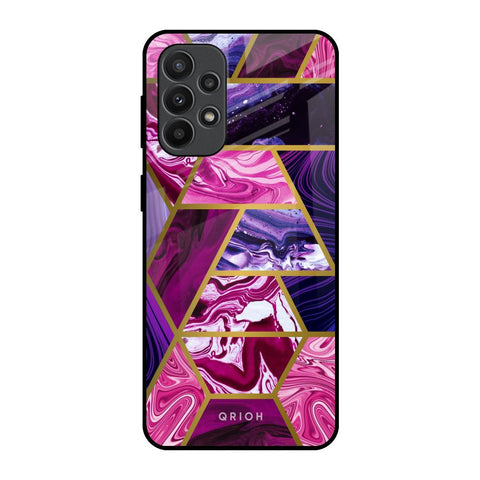 Electroplated Geometric Marble Glossy Case for Samsung Galaxy A23