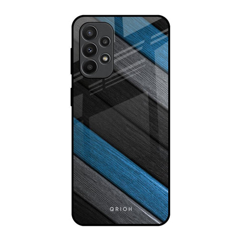 Multicolor Wooden Effect Glossy Case for Samsung Galaxy A23