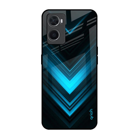 Vertical Blue Arrow Glossy Case For Oppo A96