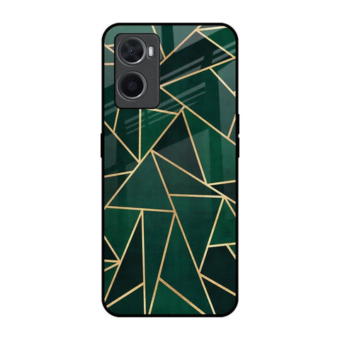 Abstract Green Glossy Case For Oppo A96