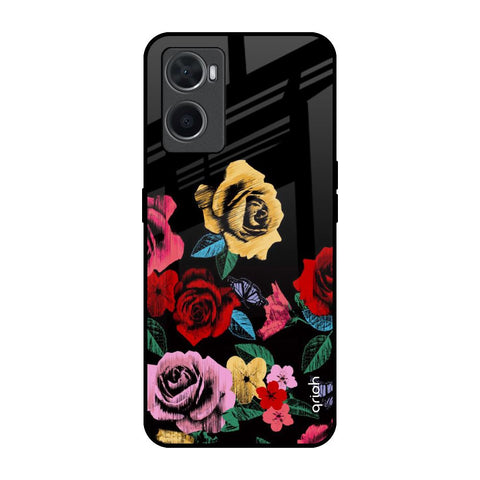 Floral Decorative Glossy Case For Oppo A96
