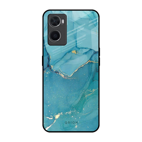 Blue Golden Glitter Glossy Case for Oppo A96