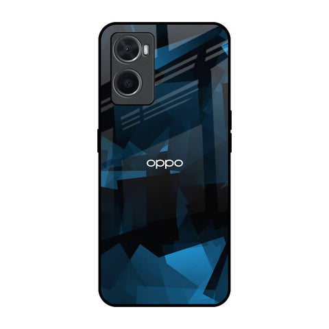 Polygonal Blue Box Glossy Case For Oppo A96