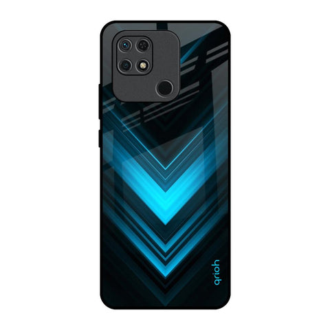 Vertical Blue Arrow Glossy Case For Redmi 10