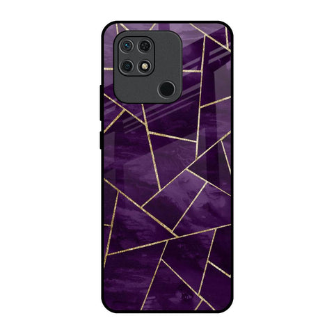 Geometric Purple Glossy Case For Redmi 10