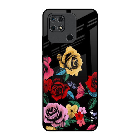 Floral Decorative Glossy Case For Redmi 10