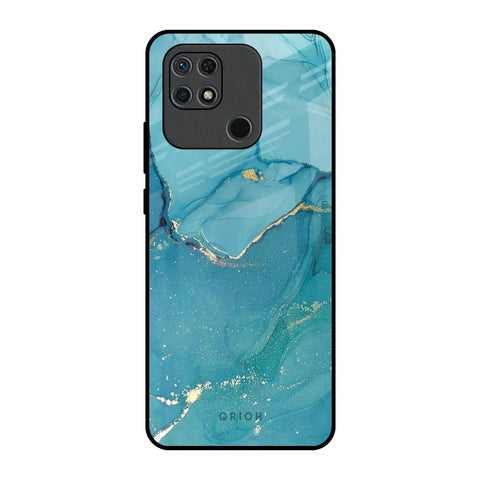 Blue Golden Glitter Glossy Case for Redmi 10
