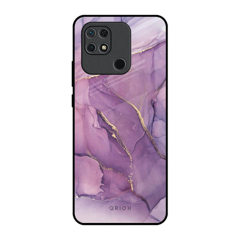 Purple Gold Marble Glossy Case for Redmi 10