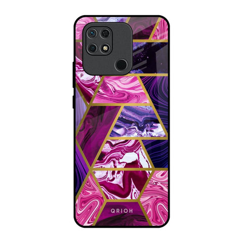 Electroplated Geometric Marble Glossy Case for Redmi 10