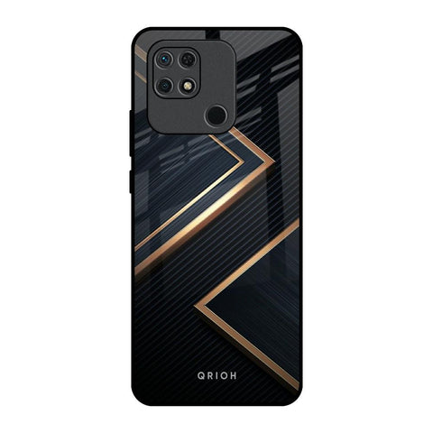 Sleek Golden & Navy Glossy Case for Redmi 10