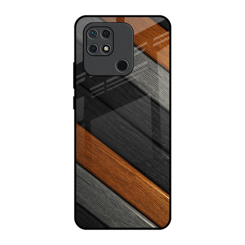 Tri Color Wood Glossy Case for Redmi 10